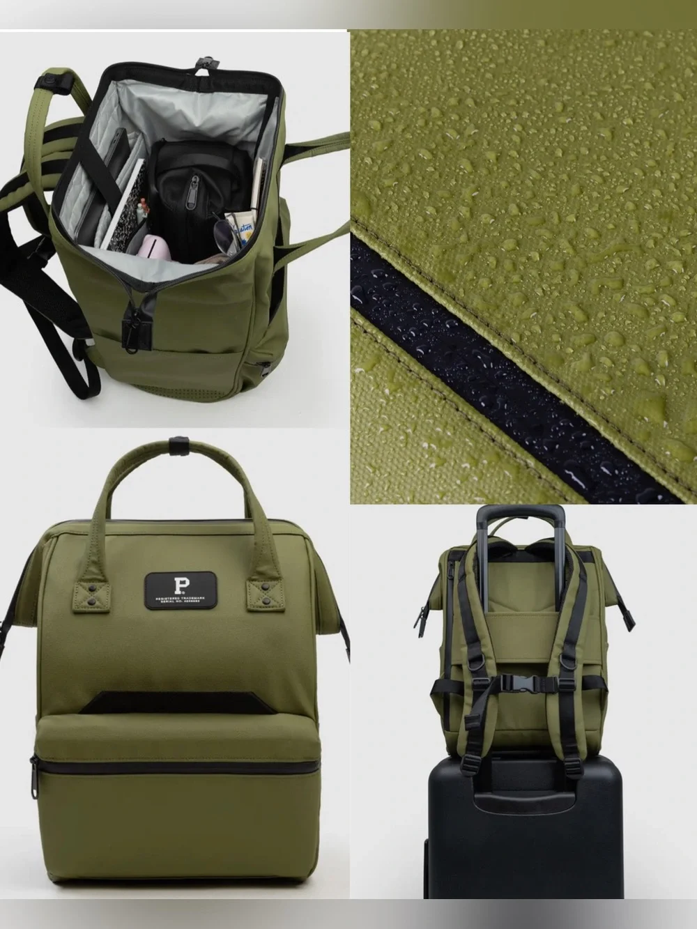 NWT Portland Gear Cascade Backpack Olive Green Standard Size Travel Wide Mouth